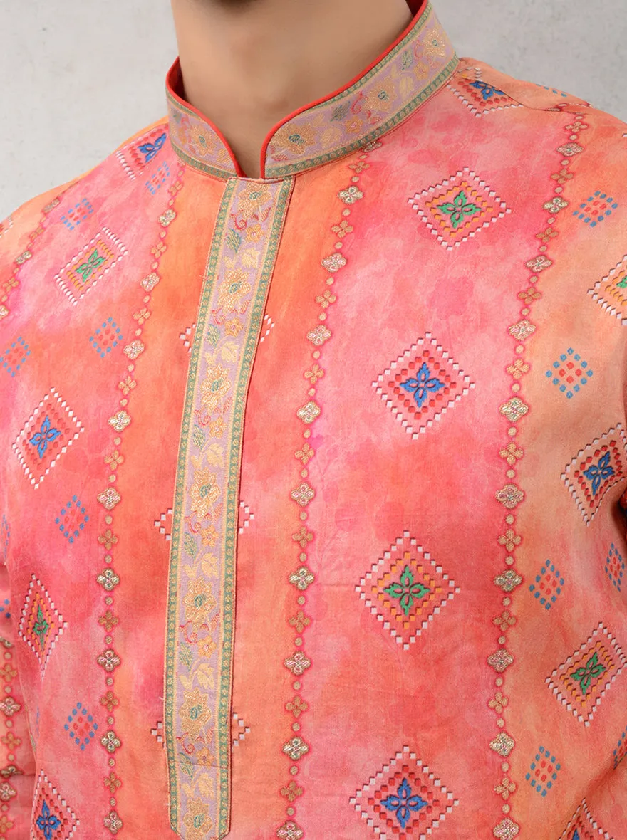 Red & Orange Kurta Pajama | TULA