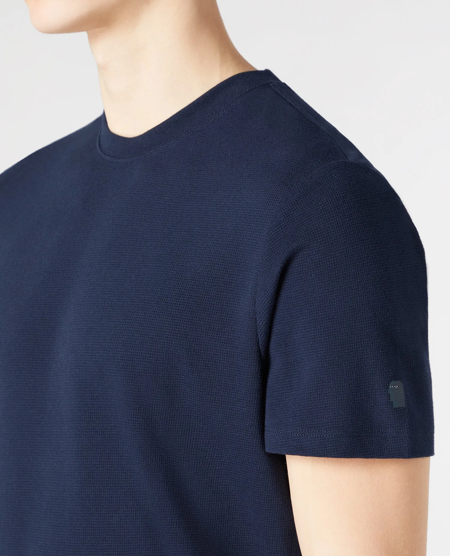 Relaxed Fit Waffle Cotton T-Shirt