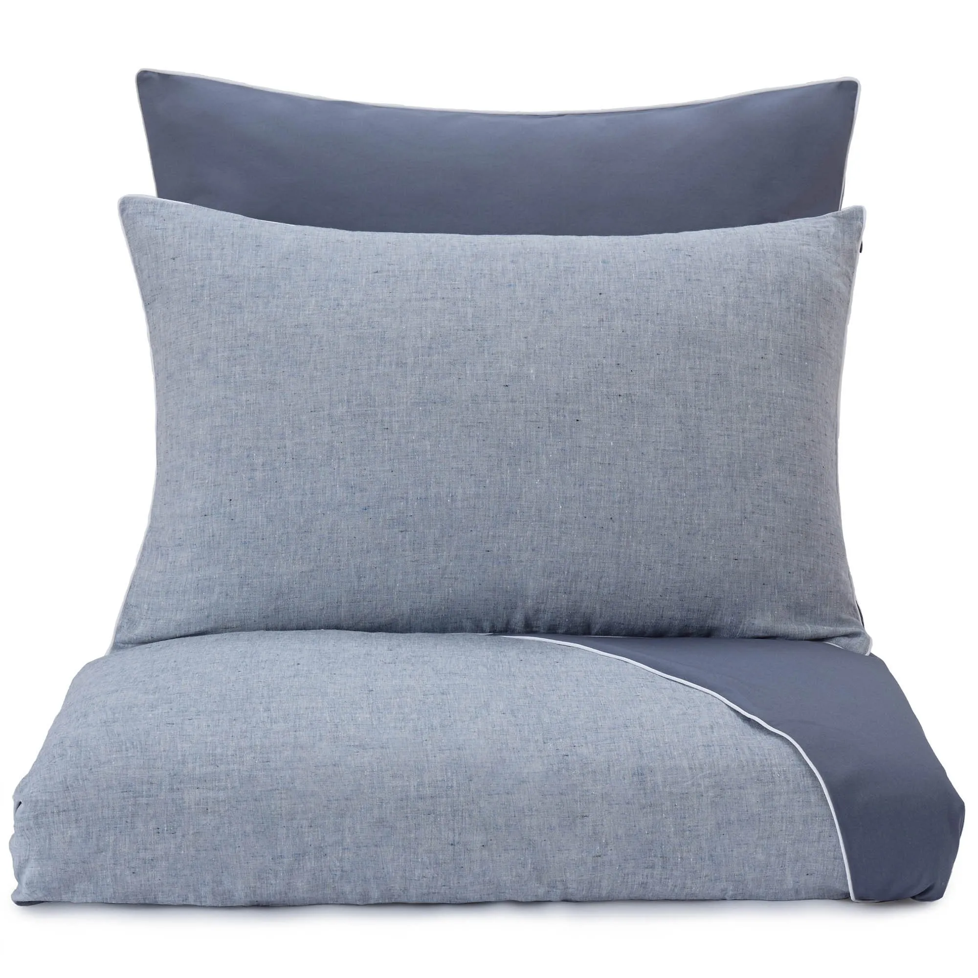 Sameiro Pillowcase [Dark grey blue/White]