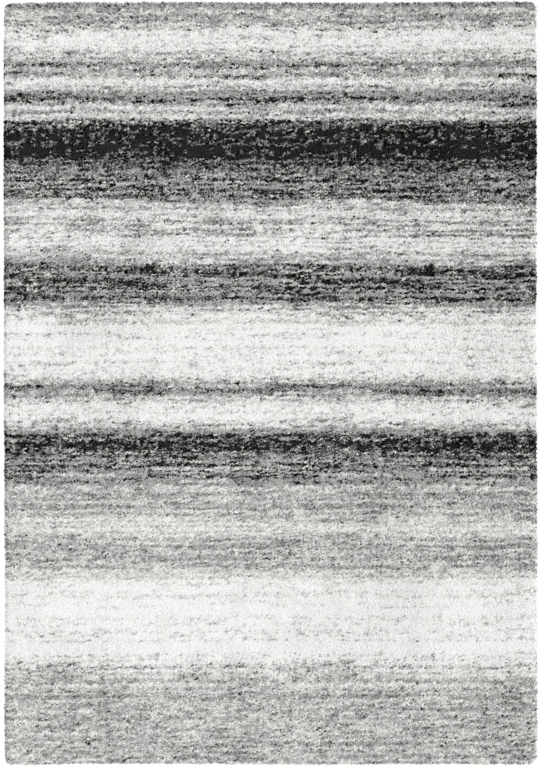 Shaded Coast Contemporary ,Abstract Line, Minimalist Design Rug, Black/Grey/White