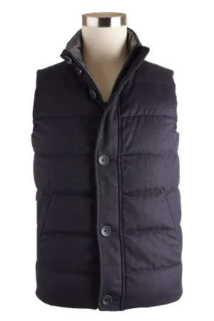 Silk-Cashmere Reversible Water Repellent Down Vest