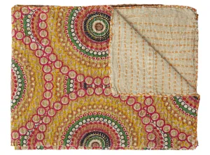 Taj Hotel Home Decor Kantha Cotton Throw | 50"x70" | 14