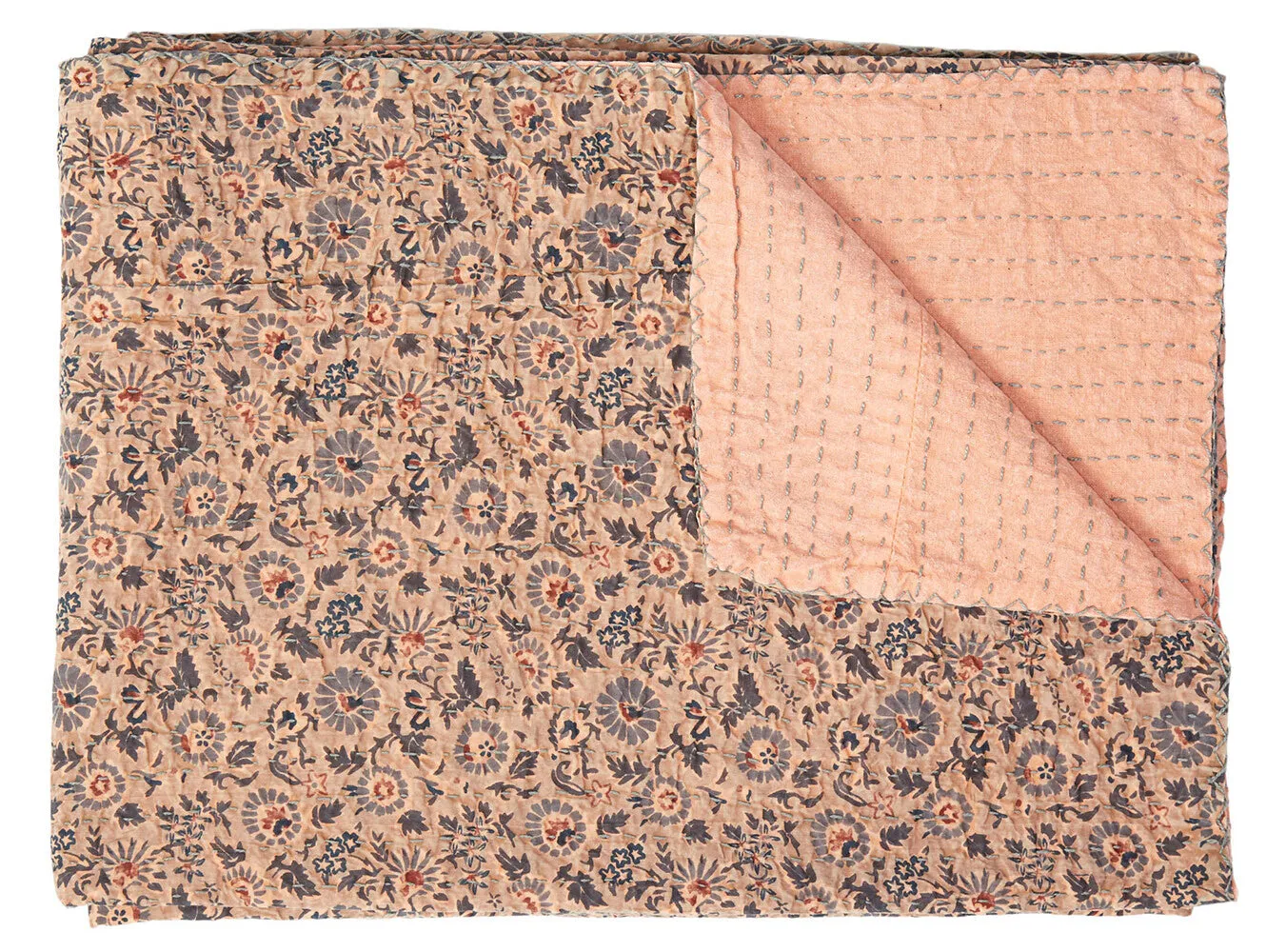 Taj Hotel Home Decor Kantha Cotton Throw | 50"x70" | 8