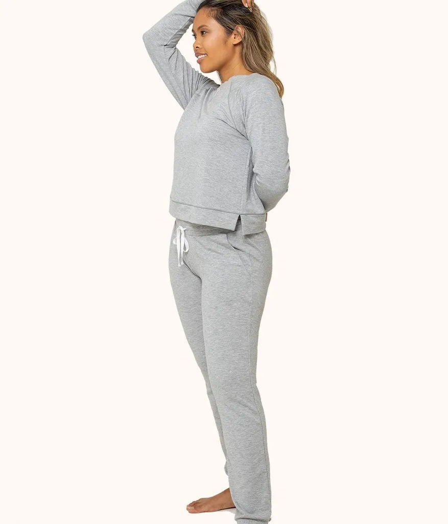 The Terry-Soft Jogger: Heather Gray