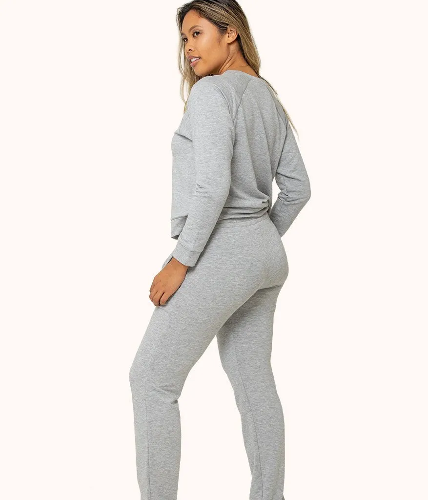 The Terry-Soft Jogger: Heather Gray