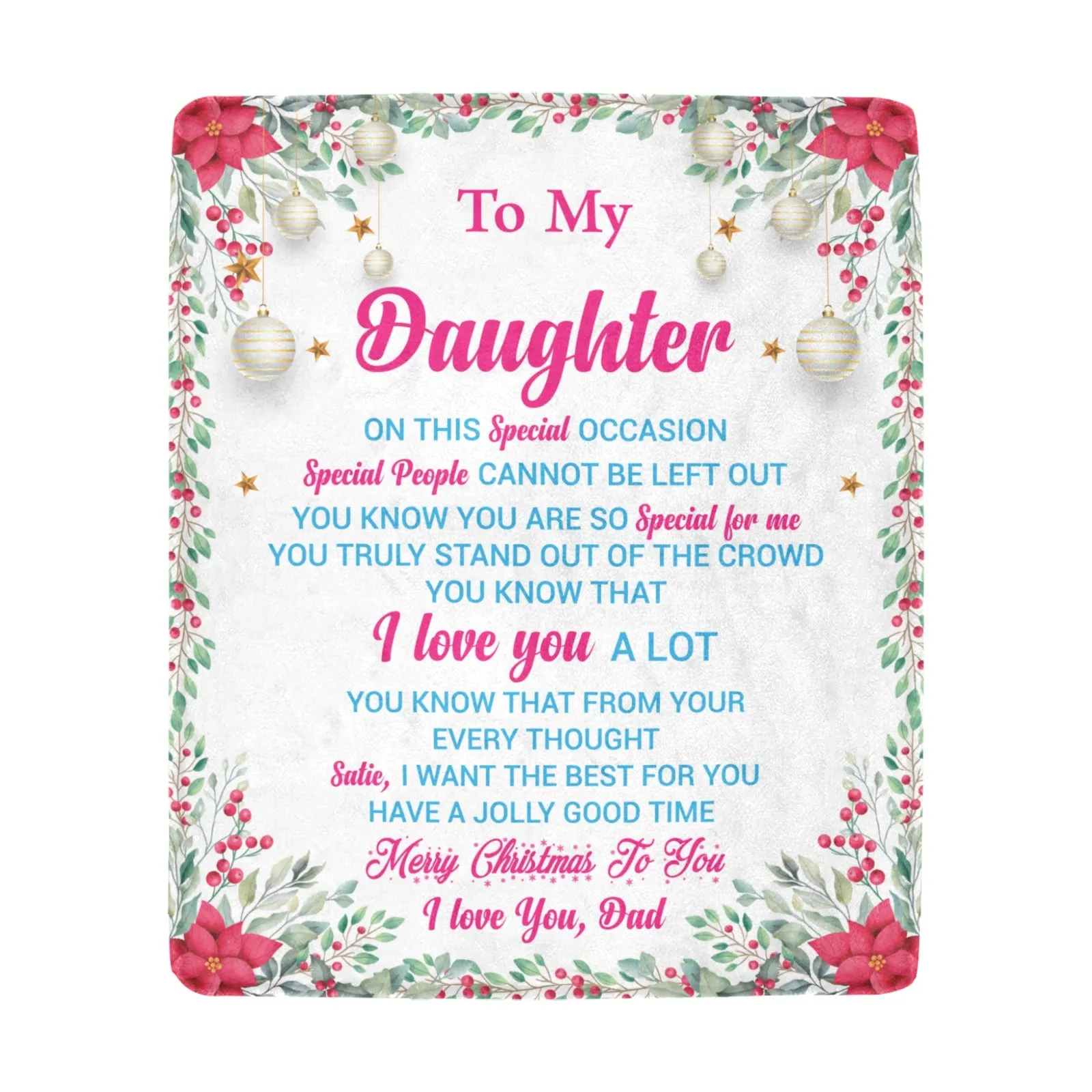 To My Daughter Ultra-Soft Micro Fleece Blanket 50"x60" (Thick)