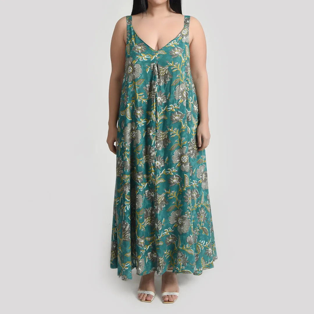 Turquoise Maxi Dress Size 14-30 SM10