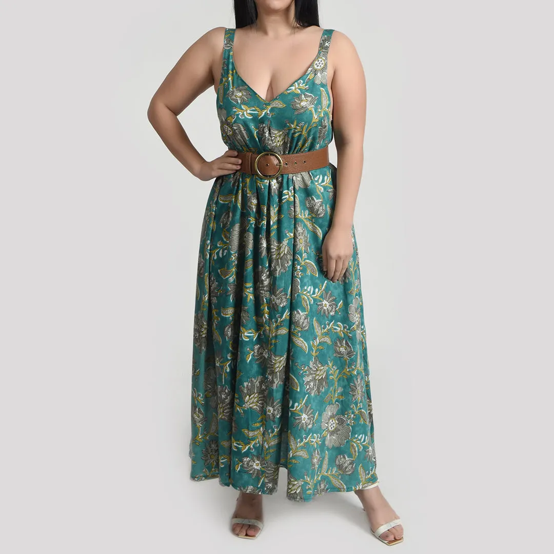 Turquoise Maxi Dress Size 14-30 SM10