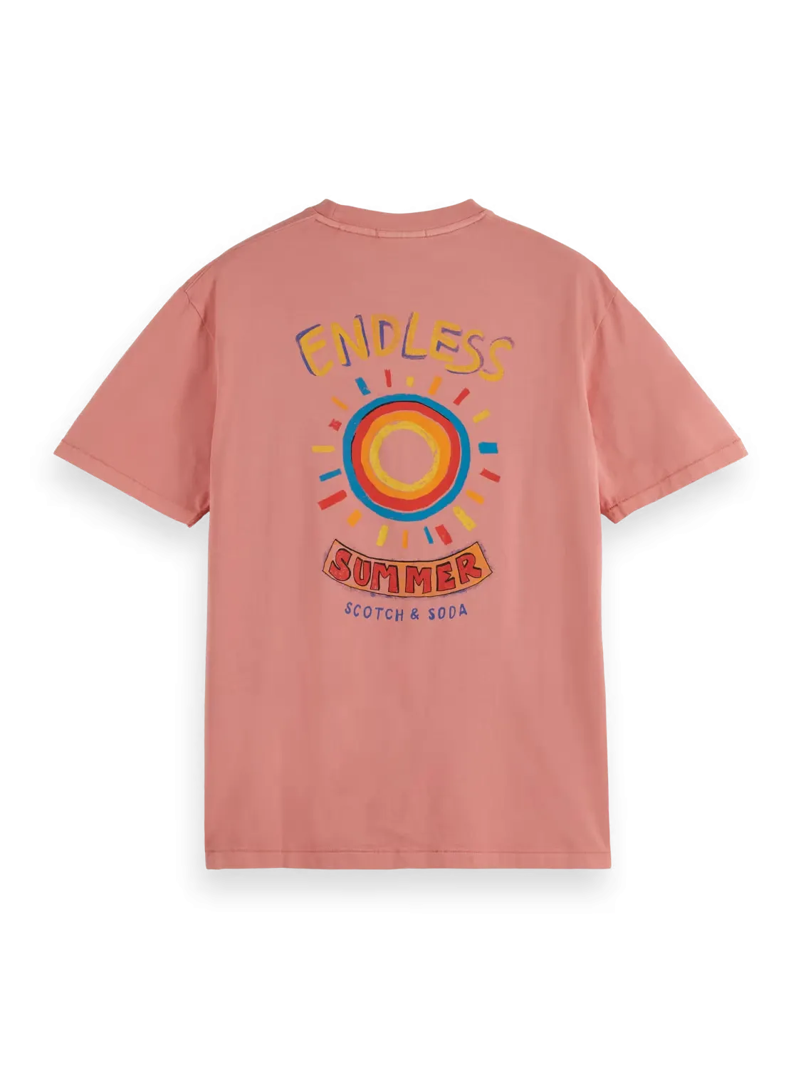 Washed Artwork Deep Pink Tee - S1716981197