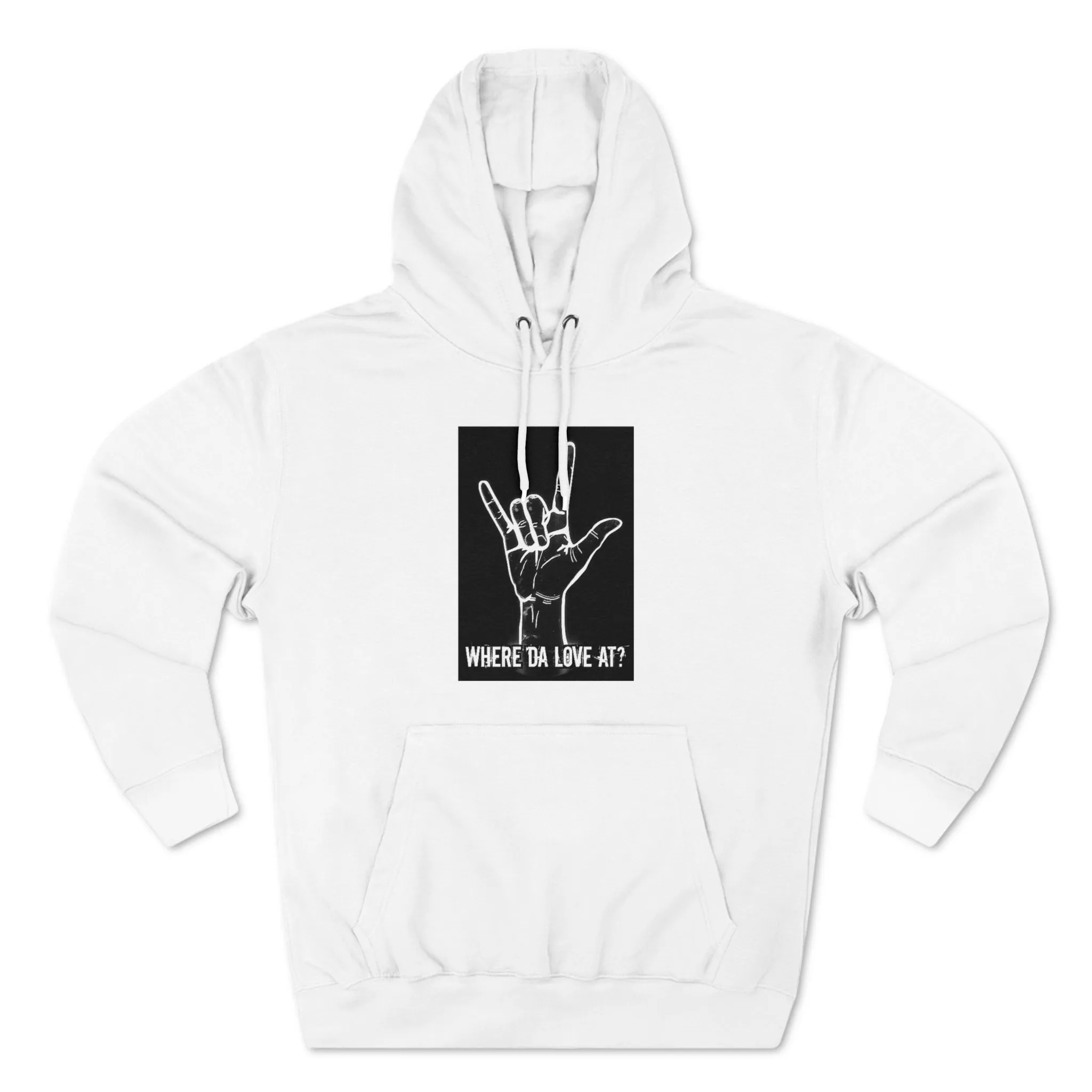 (Where Da Love) Unisex Premium Pullover Hoodie