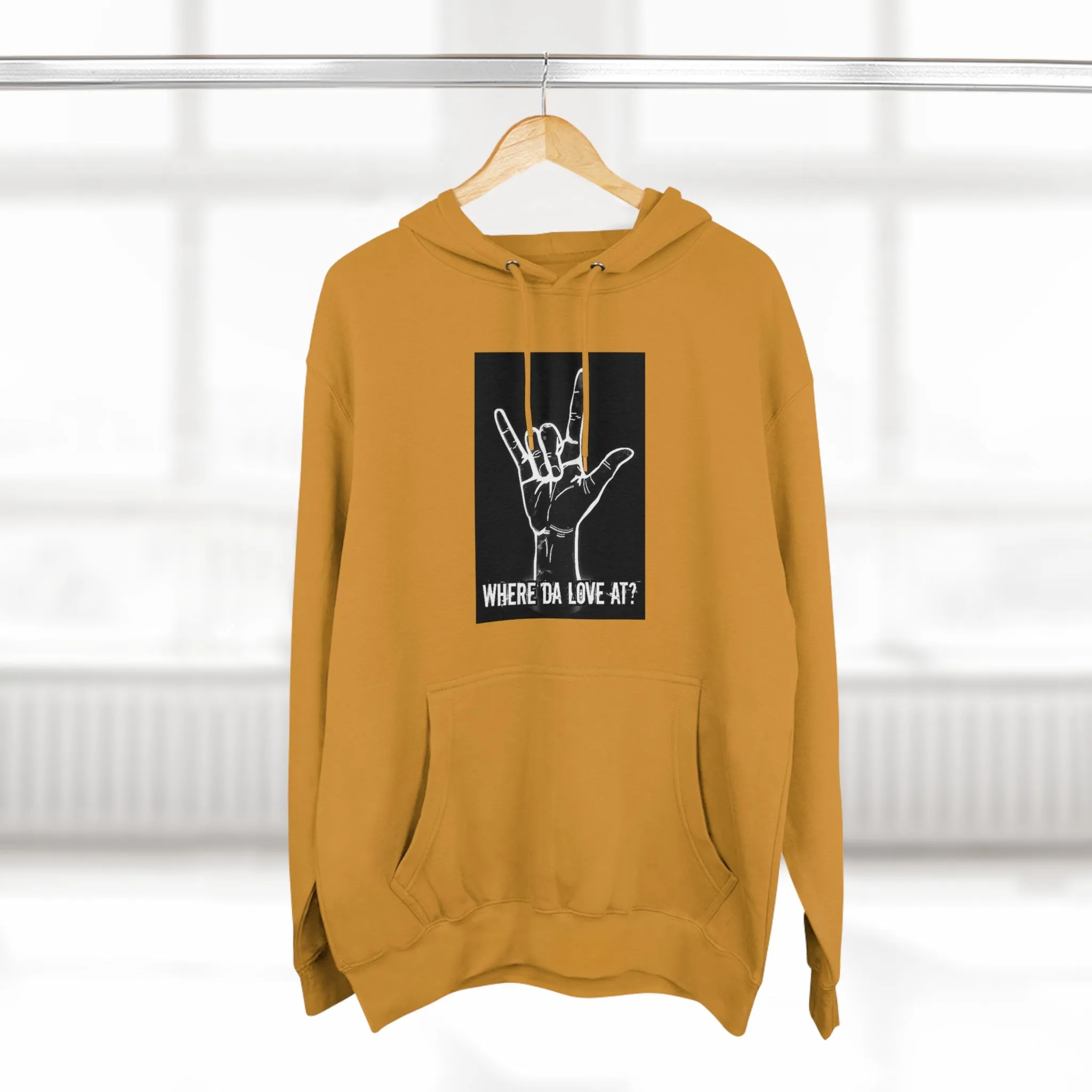 (Where Da Love) Unisex Premium Pullover Hoodie