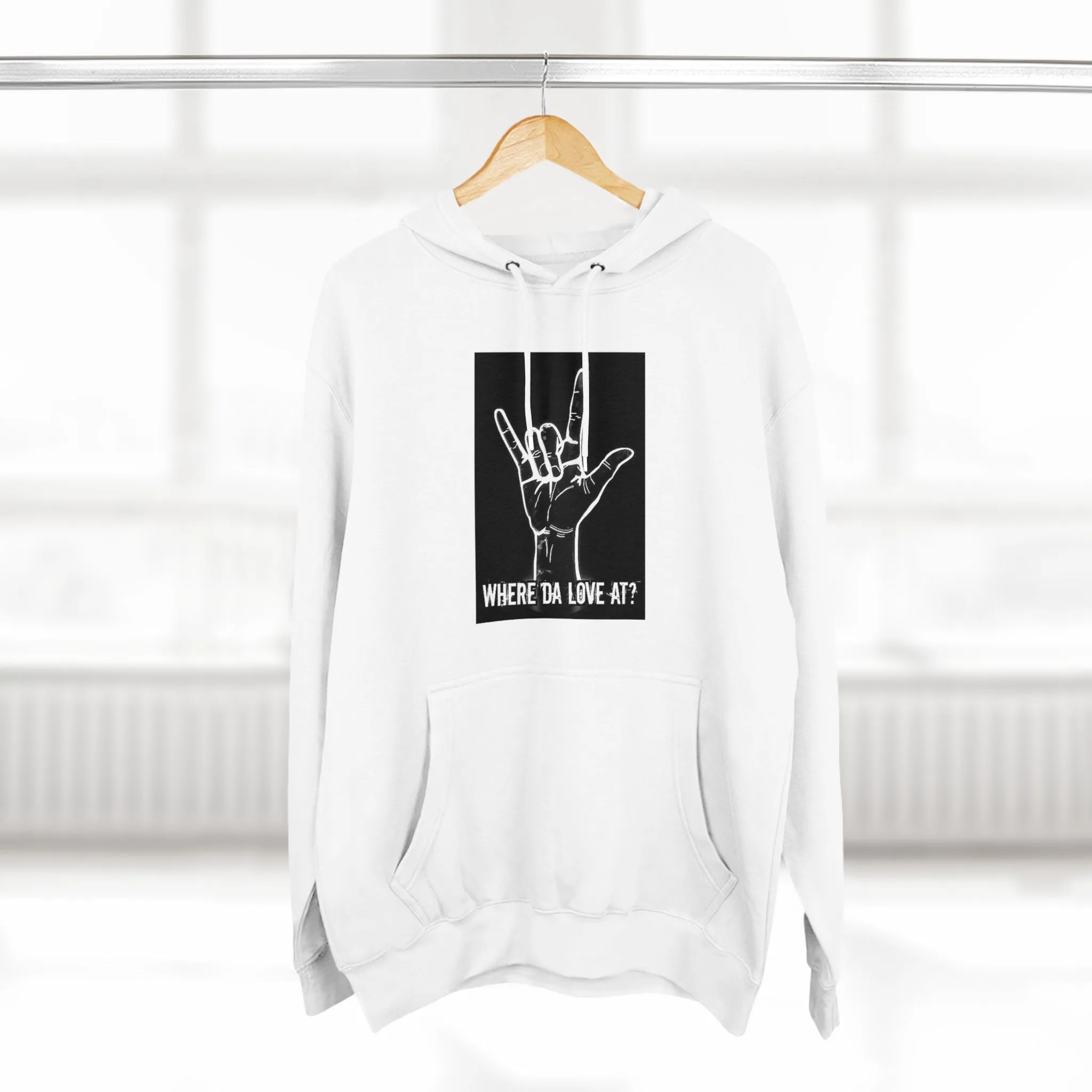 (Where Da Love) Unisex Premium Pullover Hoodie