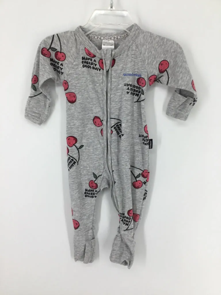 Wondersuit Child Size 0-3 Months Gray Pajamas - girls