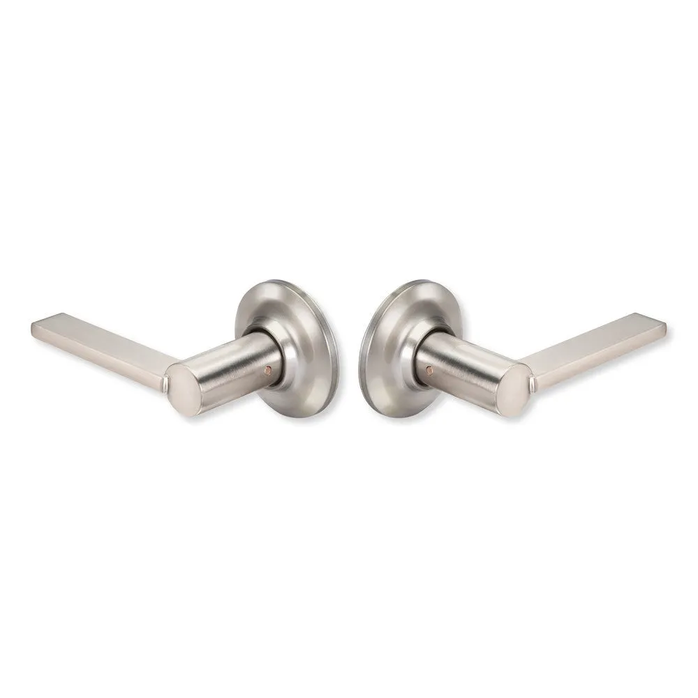 Yale Valdosta Lever Passage with Round Rosette, Non-Locking, Satin Nickel